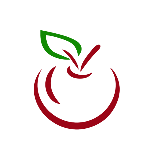 roter Apfel mit grünem Blatt icon aus dem apf-ug Logo