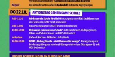 Das Programm der Aktionstag Bildung 2026 in Wien